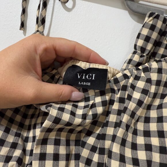 🖤 VICI Salanah Wide-Leg Gingham Pants - Size XL (fits like L) 🖤 - Picture 6 of 13